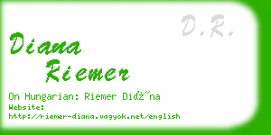 diana riemer business card